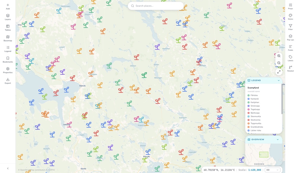 Webbkartor i OrbGIS